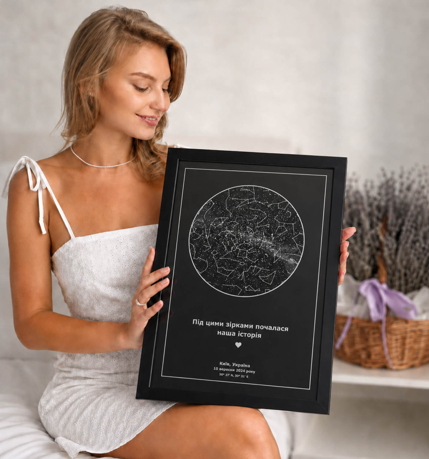 Зоряна карта SkyPrint у подарунковому оформленні